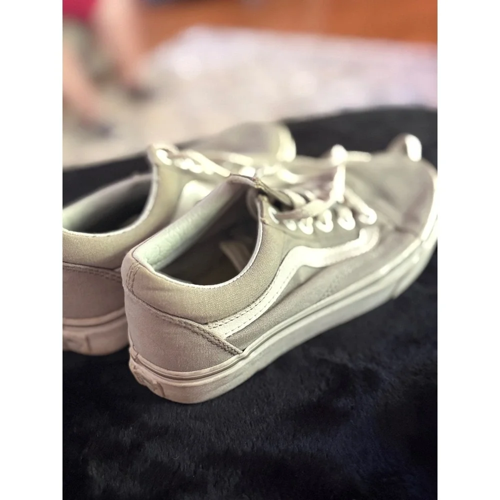 Vans Old Skool Gray Canvas Low Top Skate Shoes Mens 4 Womens‎ 5.5 500714